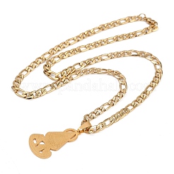 Virgin 201 Stainless Steel Pendant Necklaces for Men Women&nbsp;LS-NJEW-K283-18G