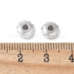 304 Stainless Steel Polymer Clay Rhinestone Beads&nbsp;STAS-Q038-01B