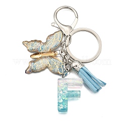 26Pcs Transparent Epoxy Resin & Transparent Acrylic & Faux Suede Tassel Keychain&nbsp;KEYC-JKC01202-06