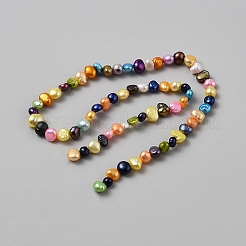 Natural Cultured Freshwater Pearl Beads Strands&nbsp;PEAR-TAC0007-001