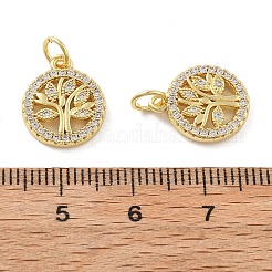 Brass Micro Pave Cubic Zirconia Pendants&nbsp;KK-C092-11G
