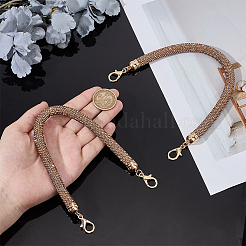 2Pcs Alloy Topaz Rhinestone Bag Handles&nbsp;DIY-PH0028-95G