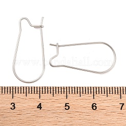 Non-Tarnish 316 Surgical Stainless Steel Hoop Earrings Findings Kidney Ear Wires&nbsp;X-STAS-E009-5