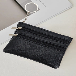 2Pcs 2 Colors PU Leather Zipper Wallets&nbsp;ABAG-LP0001-91A