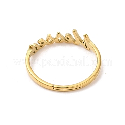 Ion Plating(IP) 304 Stainless Steel Word Adjustable Ring&nbsp;RJEW-L107-024G