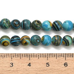 Dyed Synthetic Malachite Beads Strands&nbsp;GG-CBA6382-A03-6mm-02