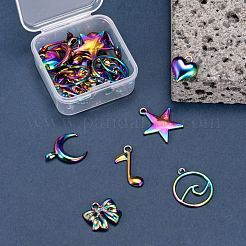 24Pcs 6 Style Alloy Pendants&nbsp;FIND-LS0001-24MC