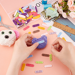 96Pcs 8 Colors Cloth Sewing Labels&nbsp;PATC-FG0001-55