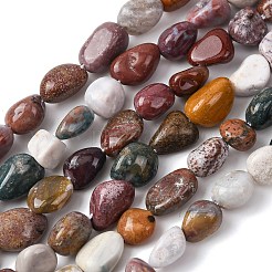 Natural Ocean Jasper Beads Strands&nbsp;X-G-E483-39B