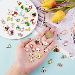 60Pcs 30 Style Alloy Enamel Pendants&nbsp;ENAM-SZ0002-85