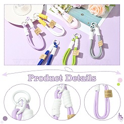 6 Pcs 6 Colors Double Button Mobile Phone Lanyards&nbsp;ST-CJ0023-05