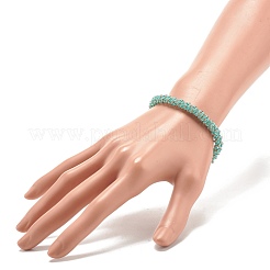 Glass Seed Beaded Bracelet with Brass Magnetic Clasps&nbsp;BJEW-JB07801-05