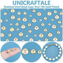 180Pcs 3 Styles 304 Stainless Steel Bead Caps&nbsp;STAS-UN0058-03