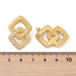 304 Stainless Steel ABS Plastic Pearl Stud Earrings for Women&nbsp;EJEW-U046-10G