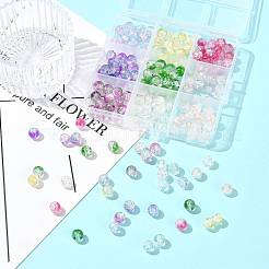 180Pcs 9 Colors Transparent Spray Painted Crackle Glass Beads&nbsp;GLAA-FS0002-44