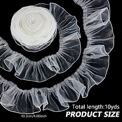 1Pc 10 Yards Organza Pleated Lace Trim&nbsp;OCOR-NB0002-12
