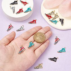 30Pcs 6 Styles Alloy Enamel Pendants&nbsp;ENAM-CJ0005-13