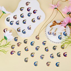45Pcs 9 Colors Alloy Printed Pendants&nbsp;FIND-SZ0003-50