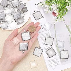 DIY Blank Square Pendant Making Kit&nbsp;DIY-NB0002-49