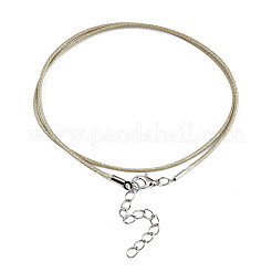 Waxed Cotton Cord Necklace Making&nbsp;MAK-S034-024