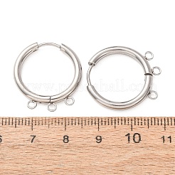 304 Stainless Steel Huggie Hoop Earring Findings&nbsp;STAS-D183-03C-P