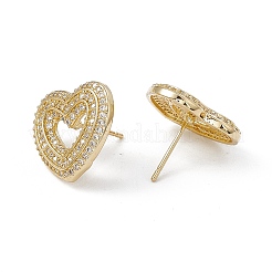 Rack Plating Brass Stud Earrings&nbsp;EJEW-A088-13G