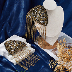 2Pcs Felt Rhinestone Epaulettes&nbsp;AJEW-FH0006-66A