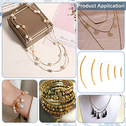 240Pcs 6 Styles Brass Curved Tube Beads&nbsp;KK-PH0012-26