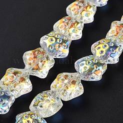 Transparent Electroplate Glass Beads Strands&nbsp;LS-GLAA-C025-01D
