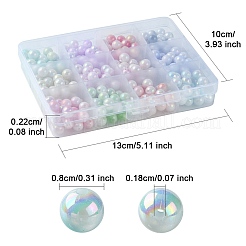 300Pcs 12 Colors Two Tone Opaque Acrylic Beads&nbsp;SACR-YW0001-63