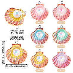 24Pcs 6 Colors Opaque Resin Pendants&nbsp;RESI-TA0005-51
