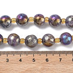 Electroplated Natural Druzy Geode Crystal Beads Strands&nbsp;G-G459-02K