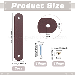 8Pcs PU Leather Cabinet Door Drawer Handle Strap&nbsp;FIND-PH0038-55B