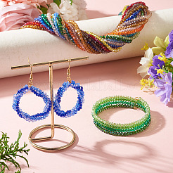 23 Strands 23 Colors Electroplate Glass Beads Strands&nbsp;EGLA-TA0013-80C