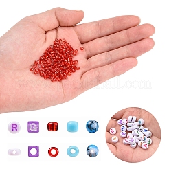 16 Colors 8/0 Glass Round Seed Beads&nbsp;DIY-YW0002-06