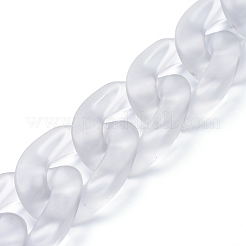Transparent Acrylic Handmade Curb Chain&nbsp;AJEW-JB00544-08