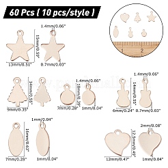 304 Stainless Steel Charms&nbsp;STAS-AR0001-07RG
