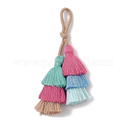 Handmade Macrame Nylon Thread Pendant Decorations&nbsp;HJEW-P019-13A