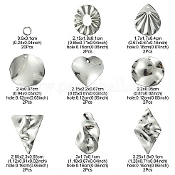 16Pcs 8 Style 201 Stainless Steel Pendants&nbsp;DIY-FS0005-37P