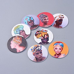 Printed Wooden Big Pendants&nbsp;WOOD-S041-M