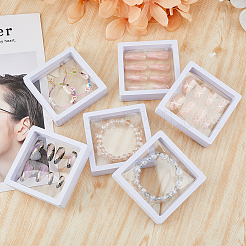 Square Plastic Jewelry Presentation Boxes&nbsp;CON-WH0097-04