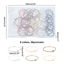 180Pcs 6 Colors Brass Wine Glass Charm Rings&nbsp;KK-CA0001-87