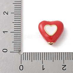 Brass Enamel Beads&nbsp;KK-P294-51G-01