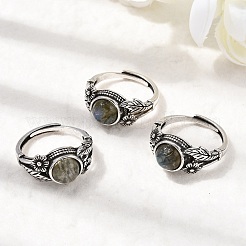 Natural Gemstone Finger Rings&nbsp;RJEW-A084-05AS
