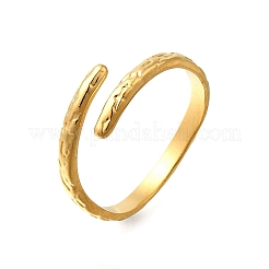 304 Stainless Steel Simple Line Open Cuff Rings&nbsp;RJEW-M072-11G