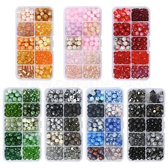260Pcs 10 Styles Baking Paint Glass Beads&nbsp;DGLA-YW0001-49