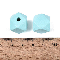 Spray Painted Wood European Beads&nbsp;WOOD-F017-07A