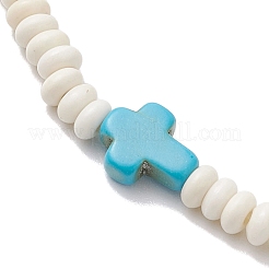 2Pcs Synthetic Turquoise Beads Stretch Bracelets for Women Men&nbsp;BJEW-JB11293
