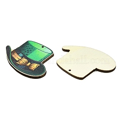 Saint Patrick's Day Single Face Printed Wood Pendants&nbsp;WOOD-E016-09