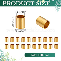 3000Pcs Brass Crimp Beads&nbsp;KK-ME0003-36